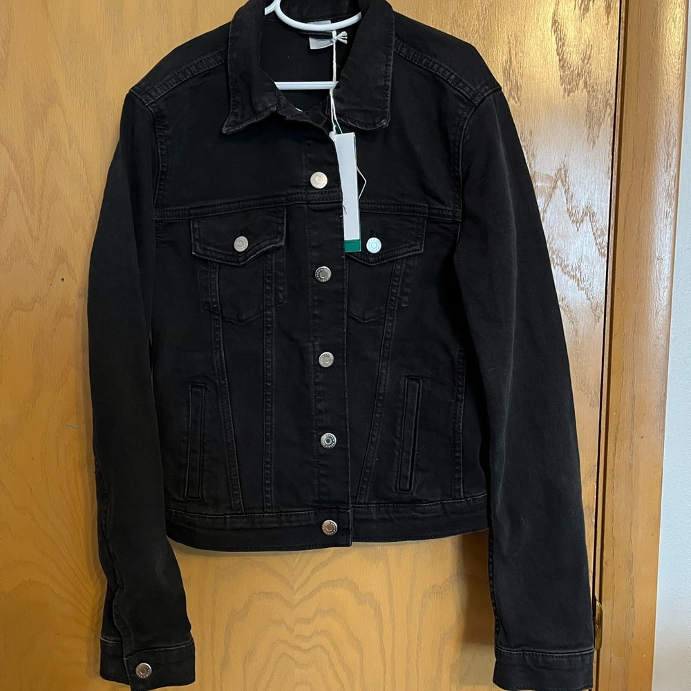 Black denim jacket